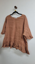 rust Tirelli Short Sleeve Top, Xl