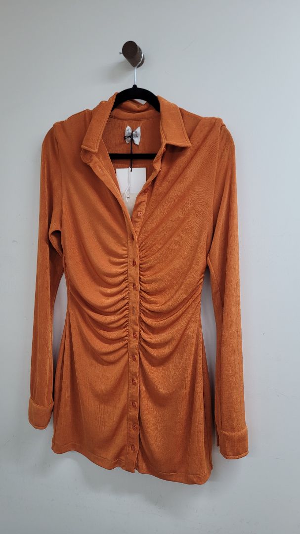 Orange With Jean Dress, S
