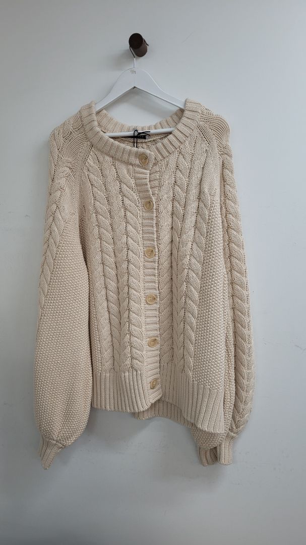 Beige Alexandra cardigan, XXL