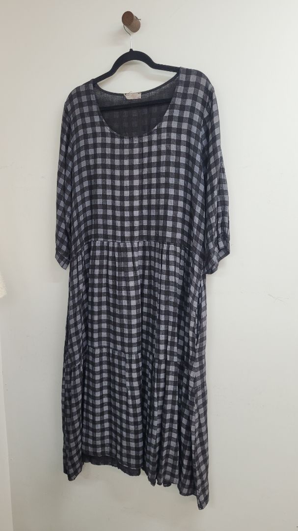 Black , grey Peonia Dress, xs