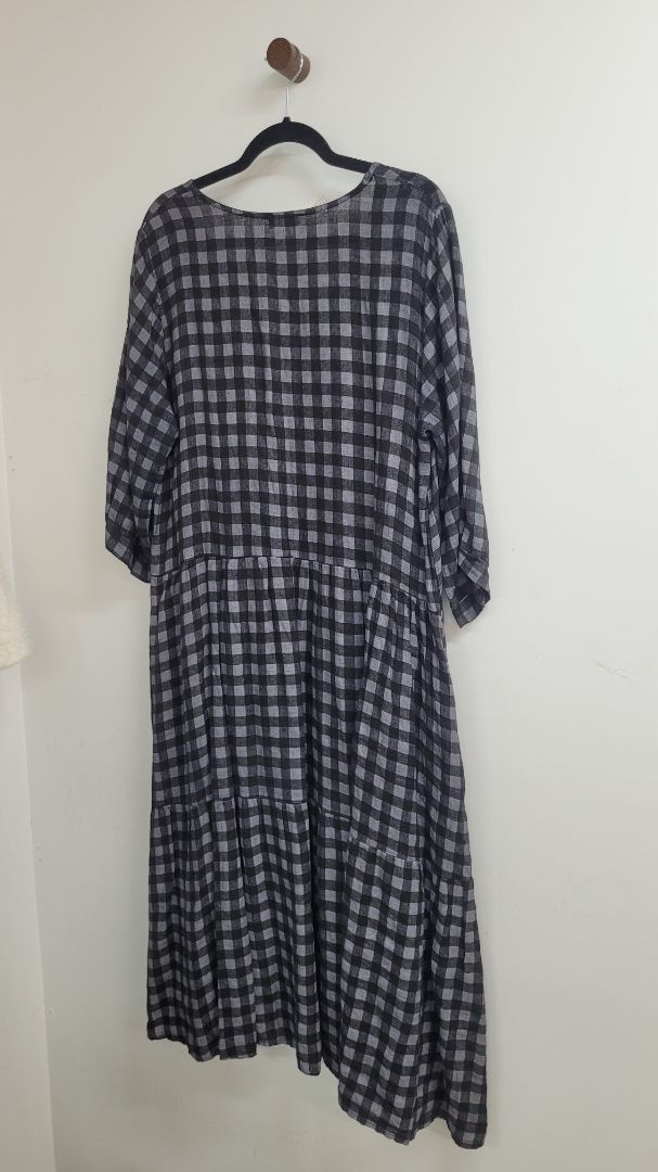 Black , grey Peonia Dress, xs