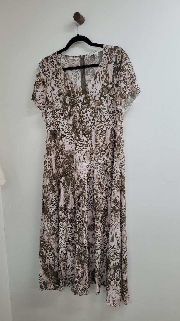 Pink green Verge Dress, S