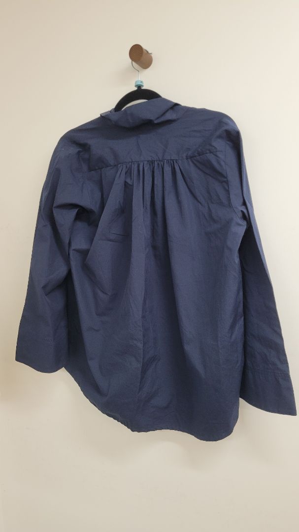 Blue Mahsa Long Sleeve Top, XS