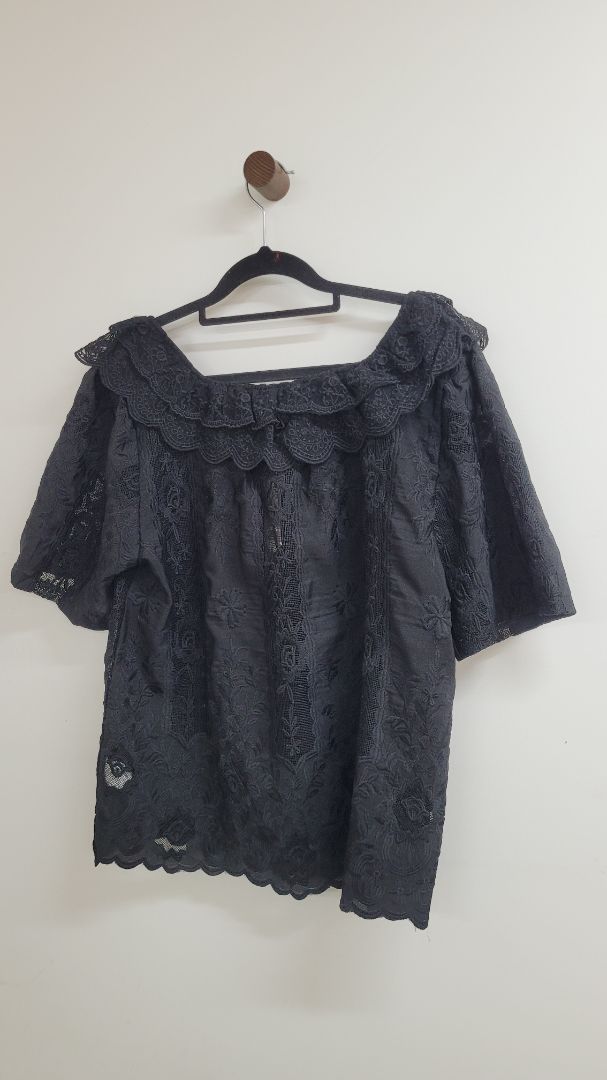 Black INK Short Sleeve Top, S