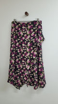 Purple black floral Calvin Klein Skirt, 10