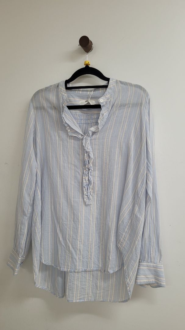 Blue and white Sills Long Sleeve Top, 8