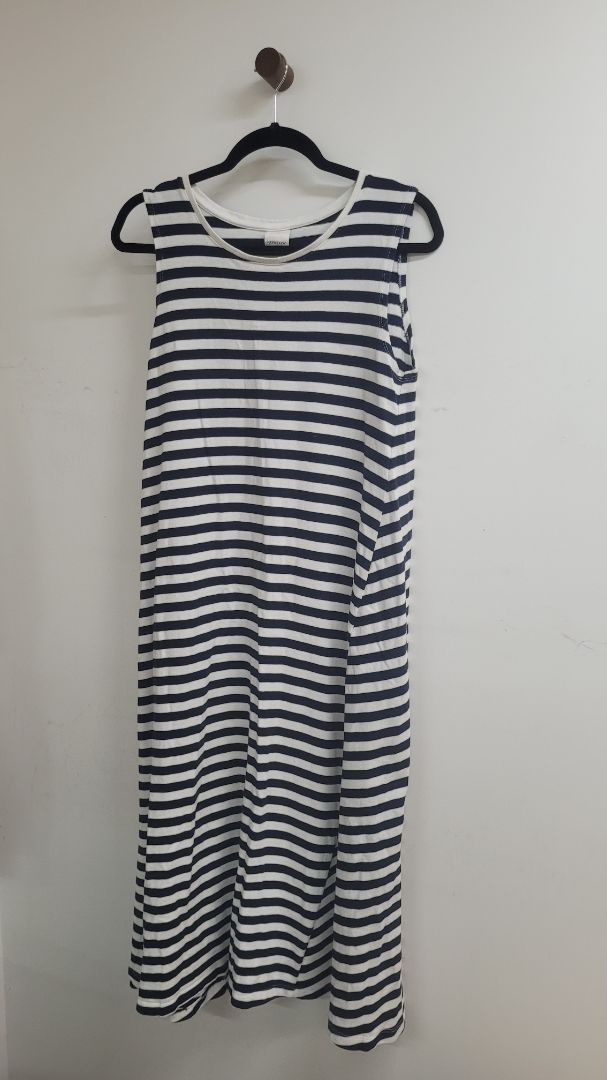 White and blue Kowtow Dress, M