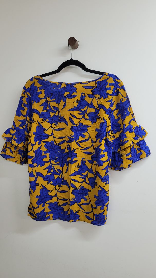 Blue and yellow Thing Thing Short Sleeve Top, 8