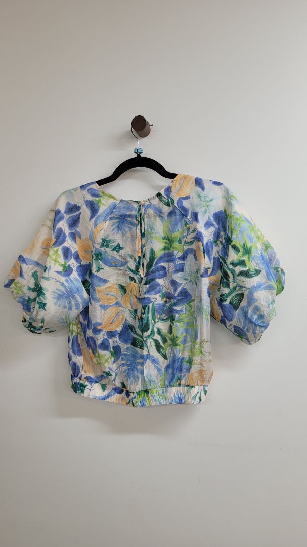 White blue green Ivy + Jack Short Sleeve Top, 6