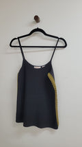 black,gold Sass & Bide Short Sleeve Top, xs