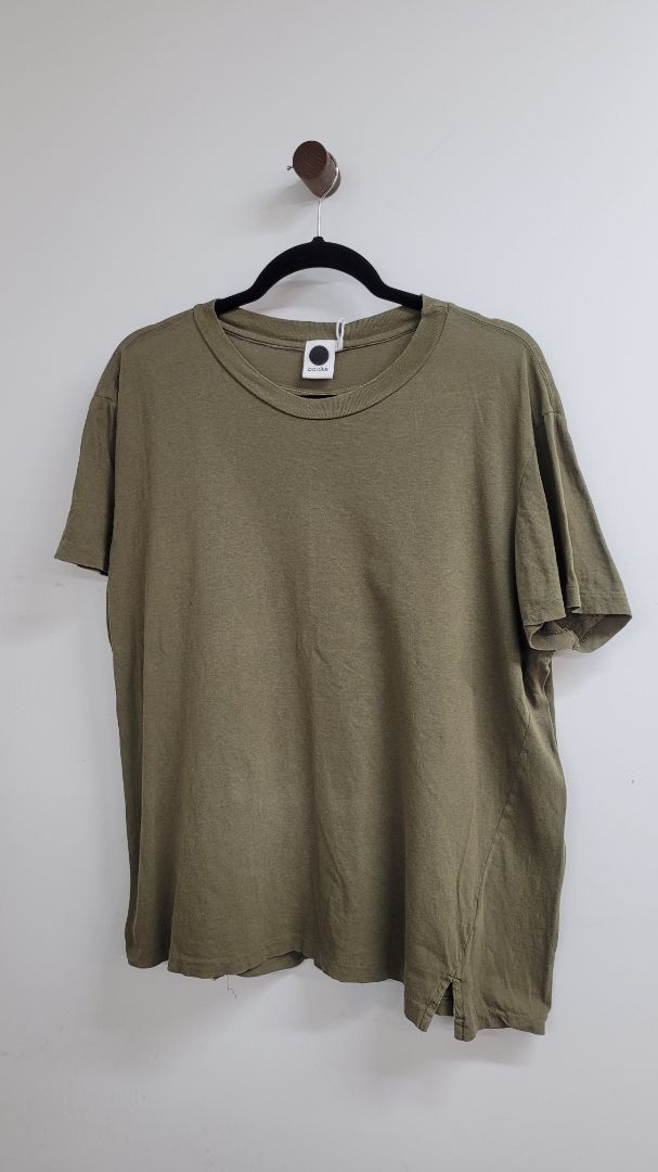 Olive Bassike Short Sleeve Top, 1