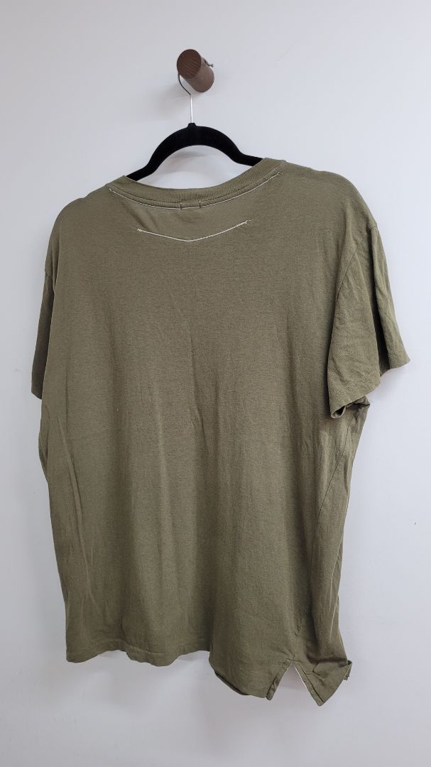 Olive Bassike Short Sleeve Top, 1
