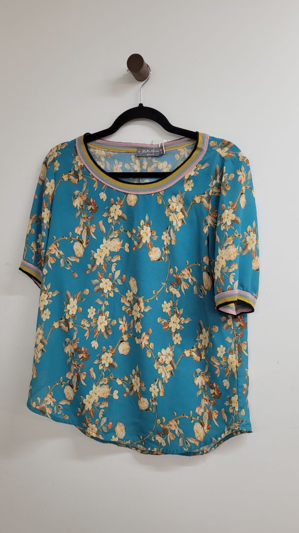 Floral Bettie Munro Short Sleeve Top, S