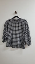 Black and grey Thing Thing Long Sleeve Top, 6