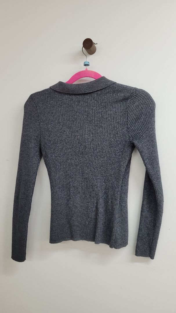 Grey Zow Zow Long Sleeve Top, XS