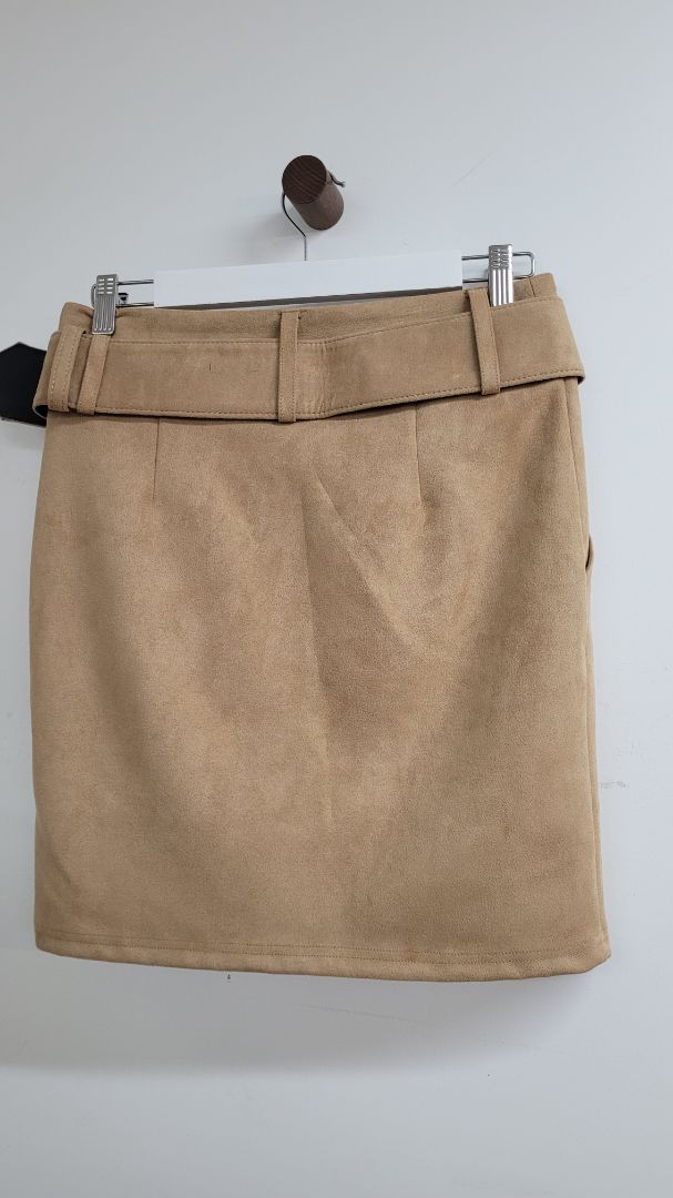 Brown suede Amaya Skirt, 8