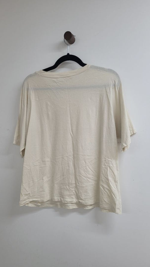 Beige floral Coop Short Sleeve Top, M