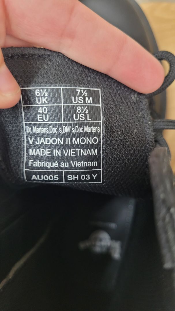 black Dr Martens Shoes, 40