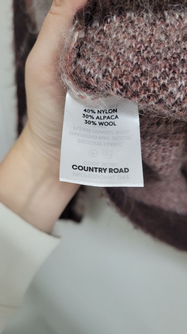Brown and pink Country Road Jumper, XS