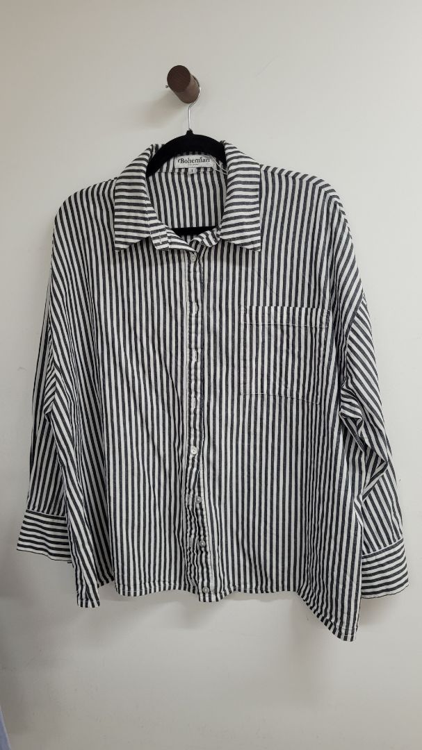 Black and white bohemian Shirt, 1