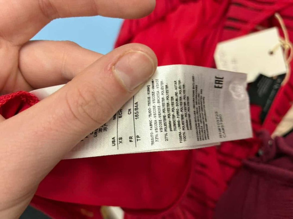 red Armani Exchange Short Sleeve Top, xs