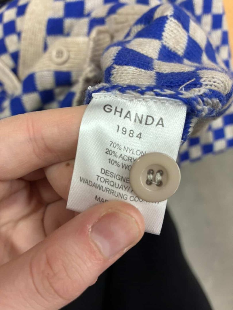 Blue and grey Ghanda Cardigan, S