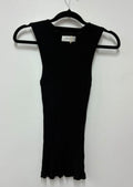 Black Remain ribbed tank, 12