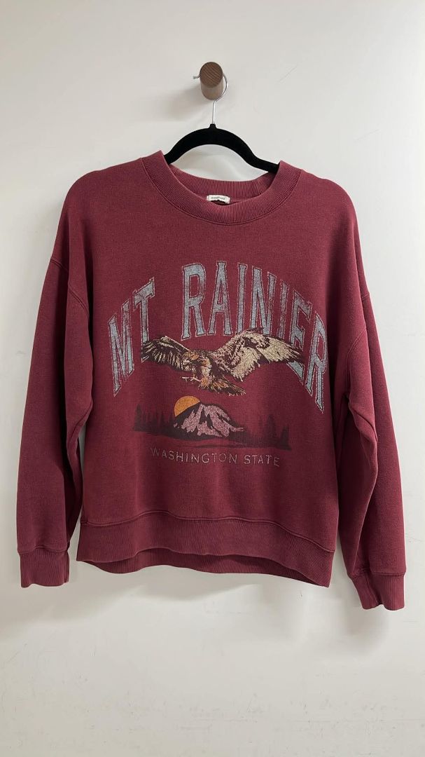 plum Abercrombie Long Sleeve Top, xs