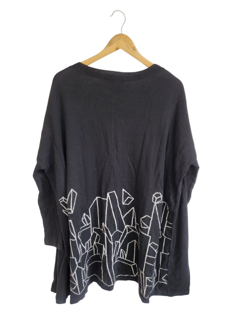 Black and white Elk Cardigan, S