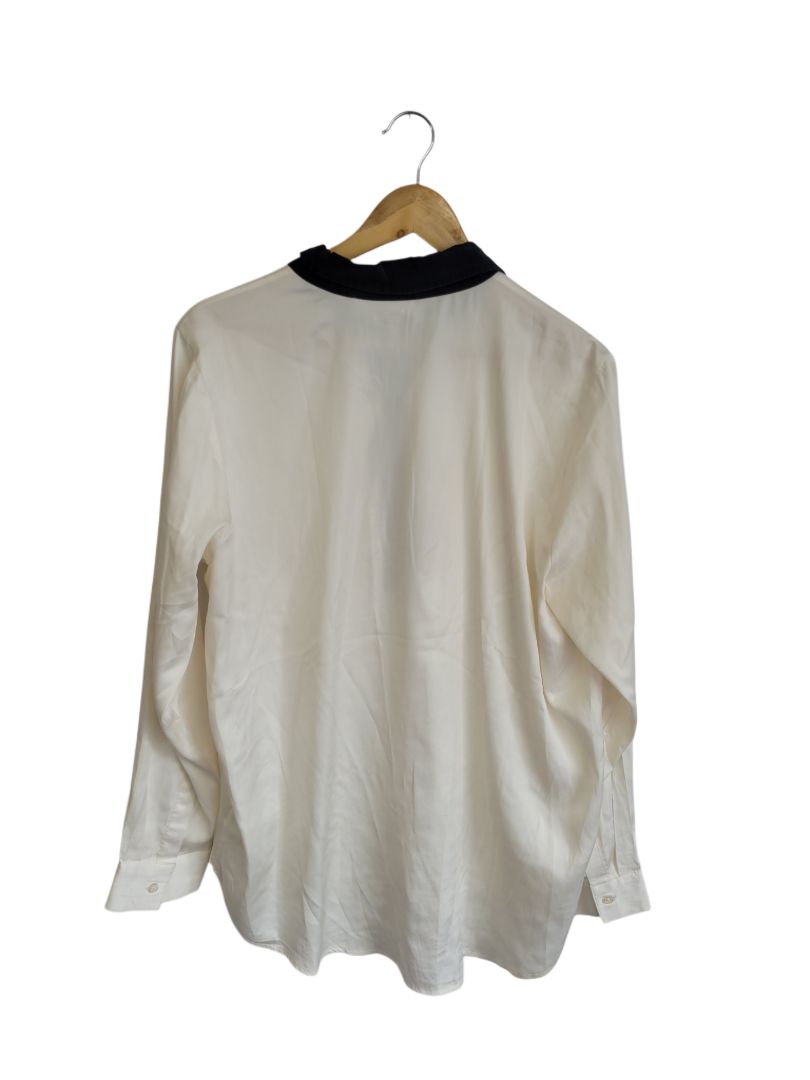 Cream with black trim Michael kors Long Sleeve Top, L