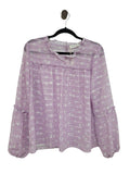Purple and white PIA Blouse, M