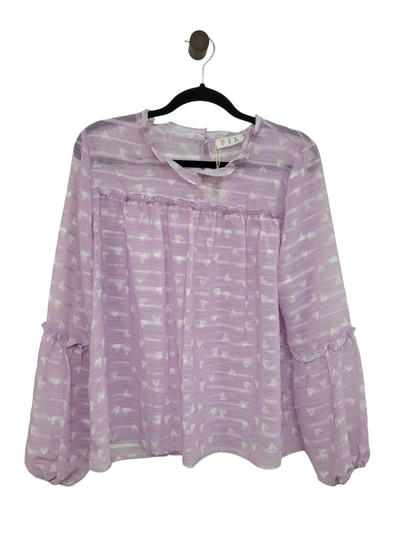 Purple and white PIA Blouse, M