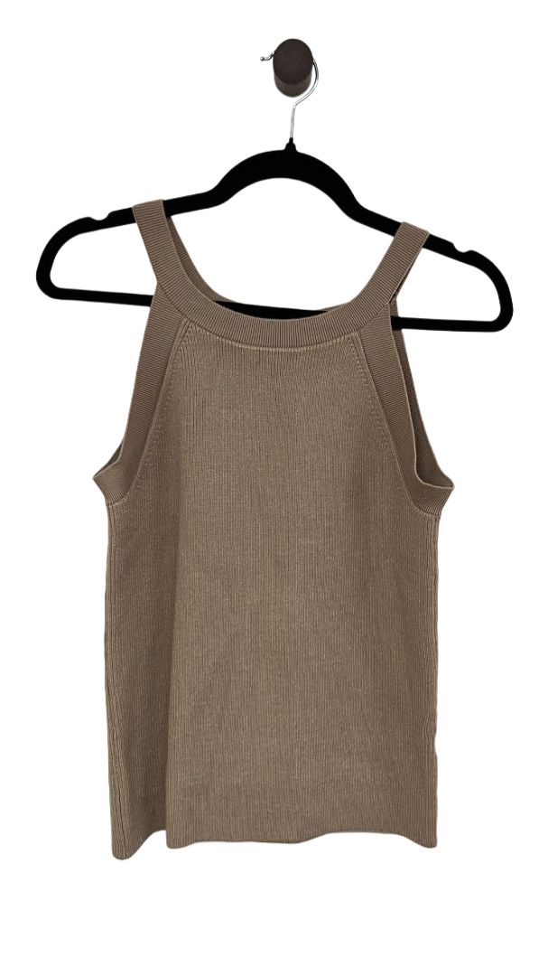 Brown Amaya Ribbed tank, S