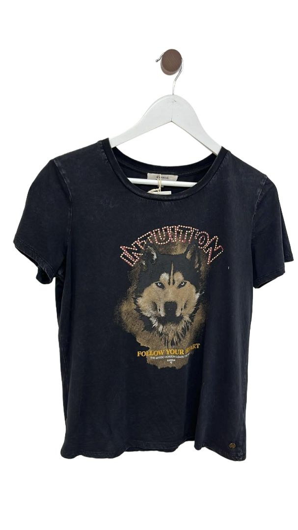 black Garcia Short Sleeve Top, M