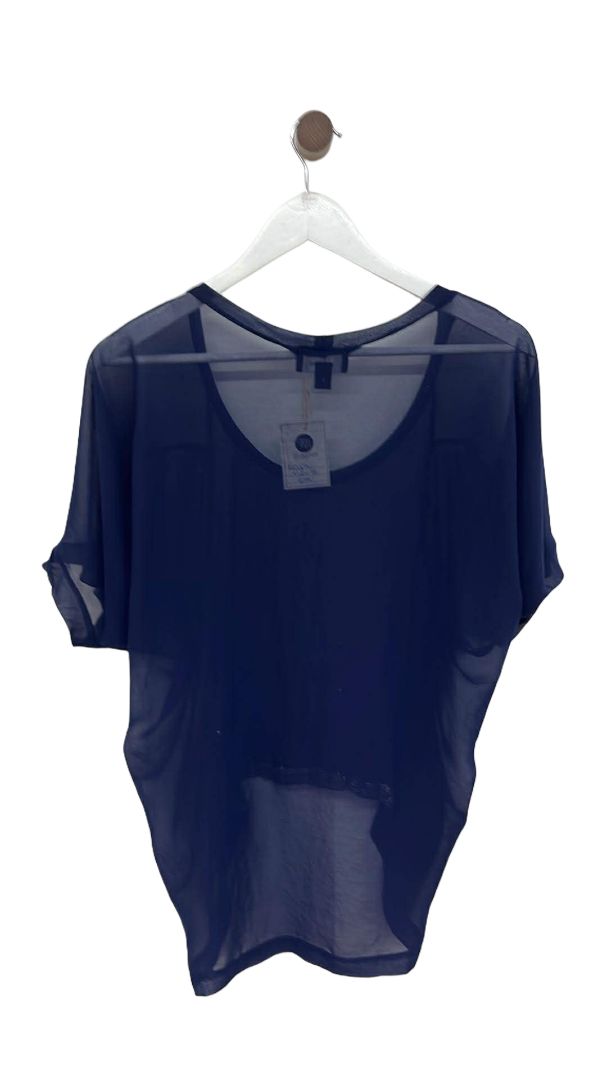 Blue silver Moochi Short Sleeve Top, 8