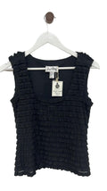 Black Joseph Riboff Short Sleeve Top, 8