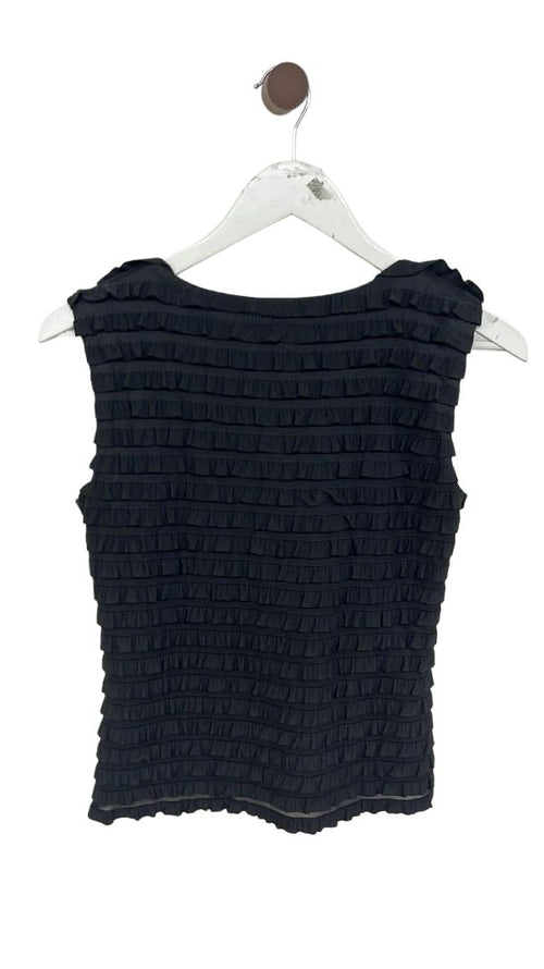 Black Joseph Riboff Short Sleeve Top, 8