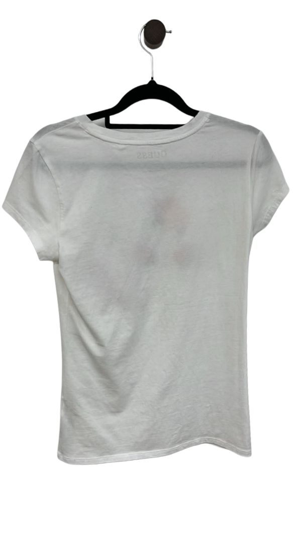 White Guess Short Sleeve Top, M