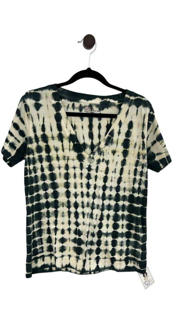 Green and cream Leon & Harper Short Sleeve Top, S