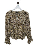 Leopard Kivari Long Sleeve Top, XS