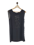 black Verge Short Sleeve Top, xs