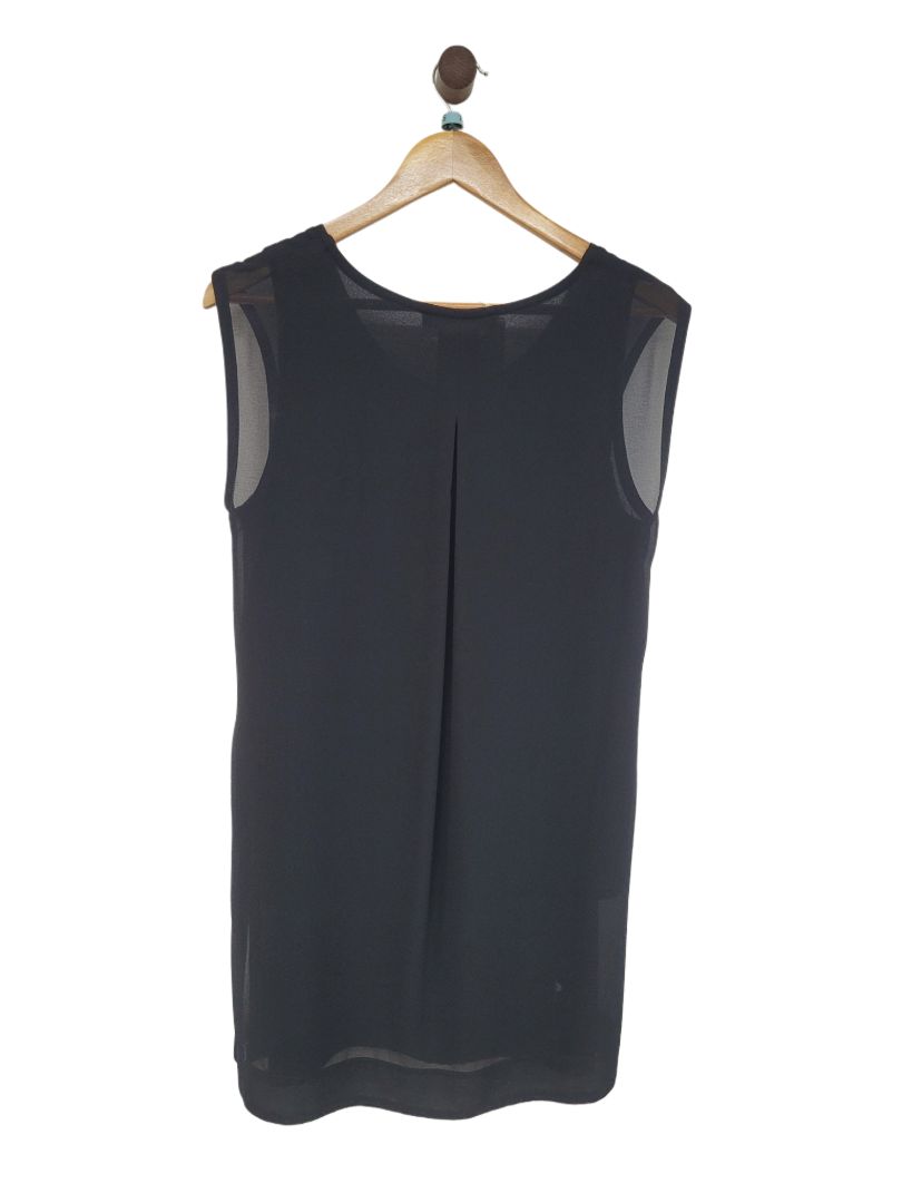 black Verge Short Sleeve Top, xs