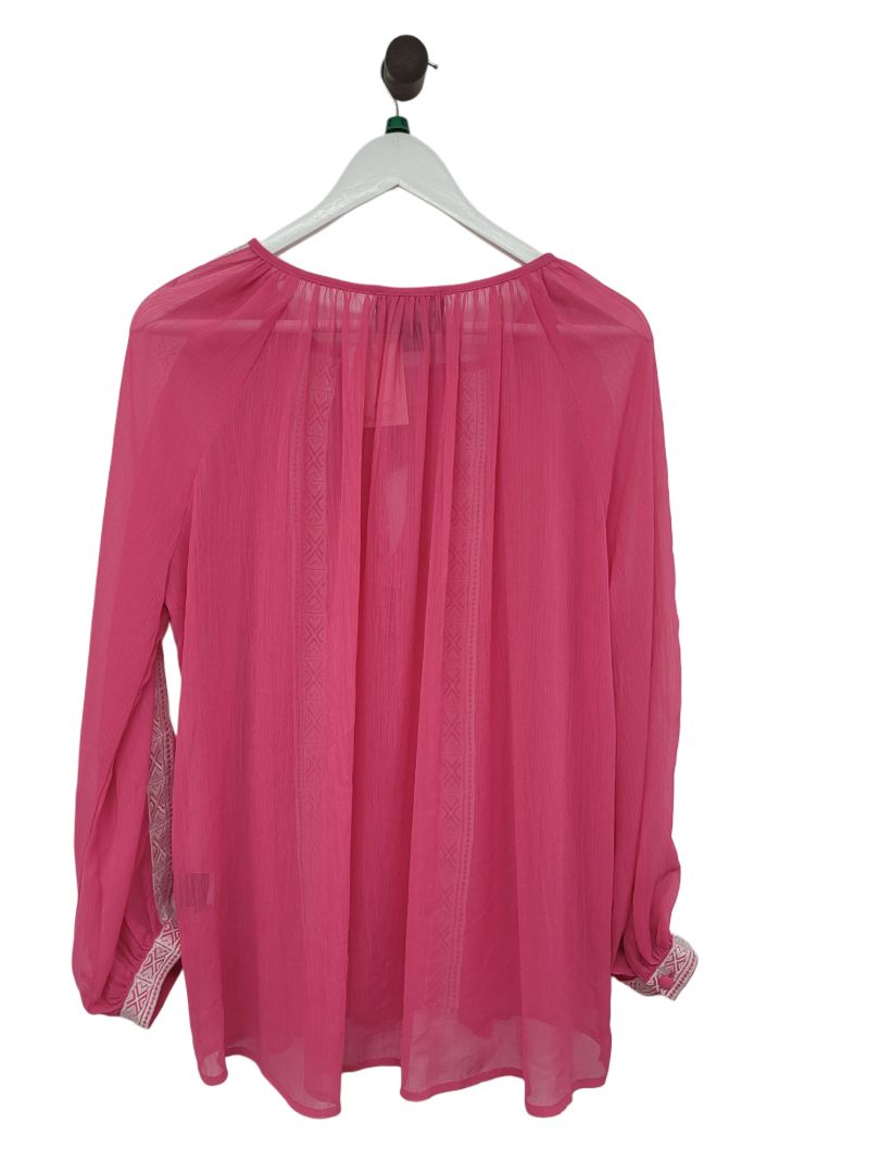 Pink Augustine Long Sleeve Top, M