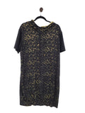 Black and gold with hood Etc Dress, XL