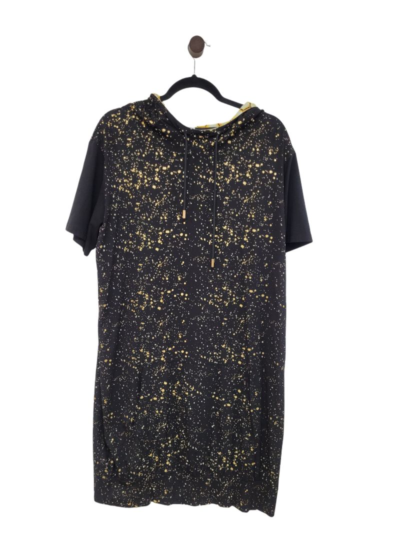 Black and gold with hood Etc Dress, XL