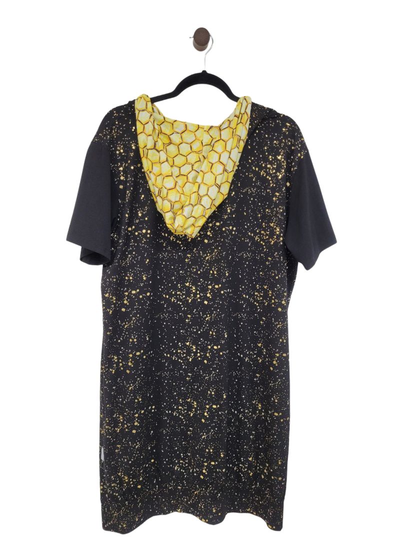 Black and gold with hood Etc Dress, XL