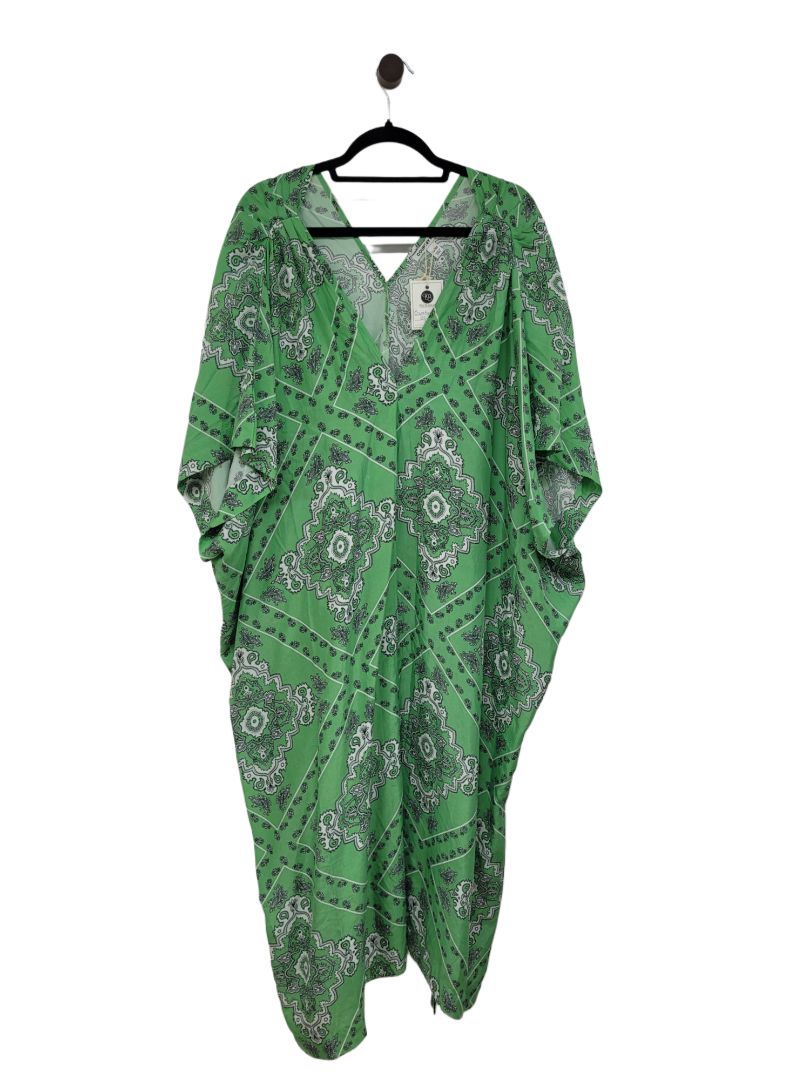 Green and white Country Road Dress, one size