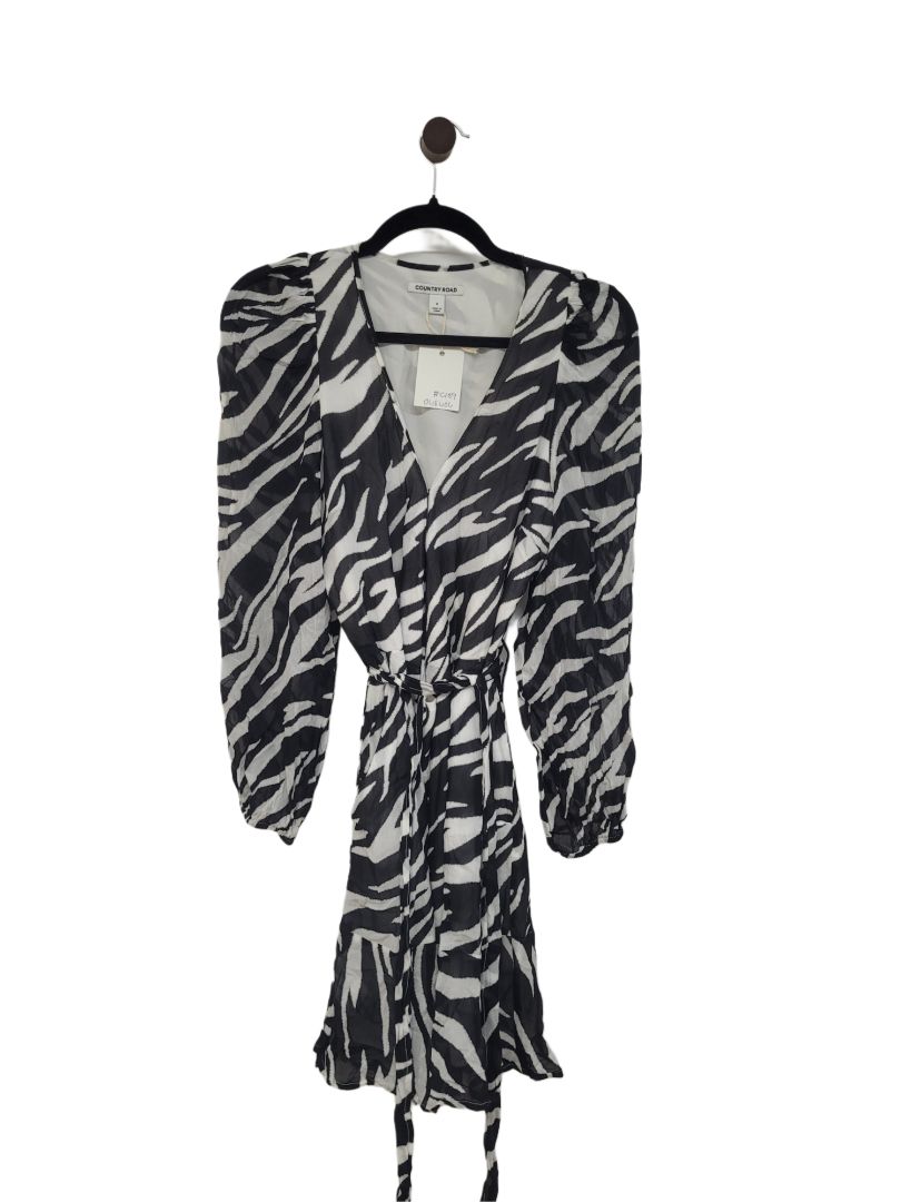 Black and white Country Road Wrap dress, 8