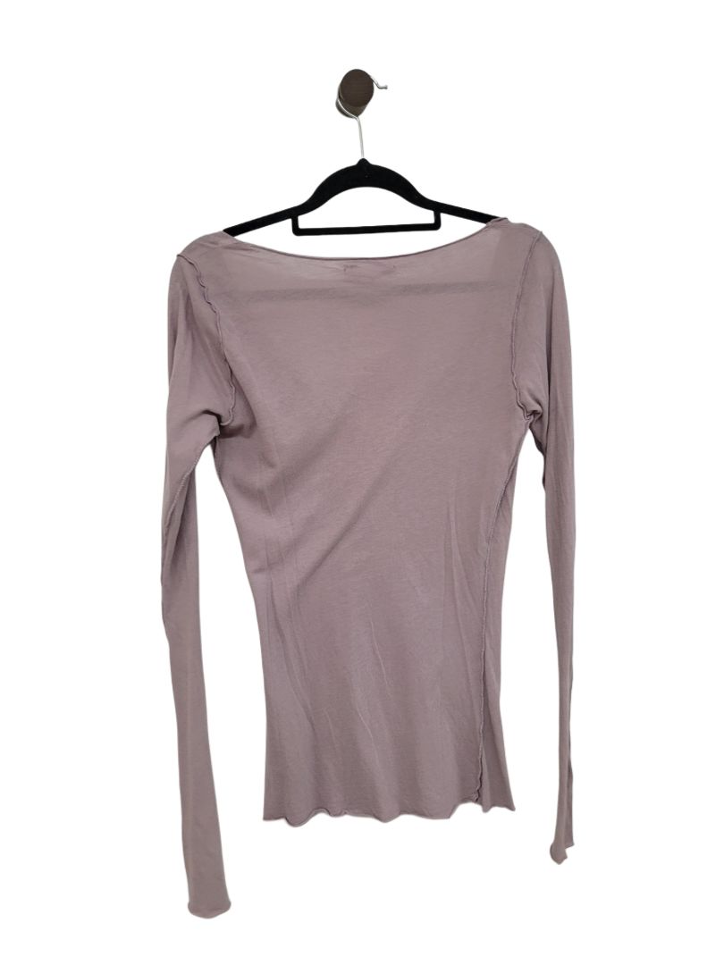 Purple Velvet Long Sleeve Top, S