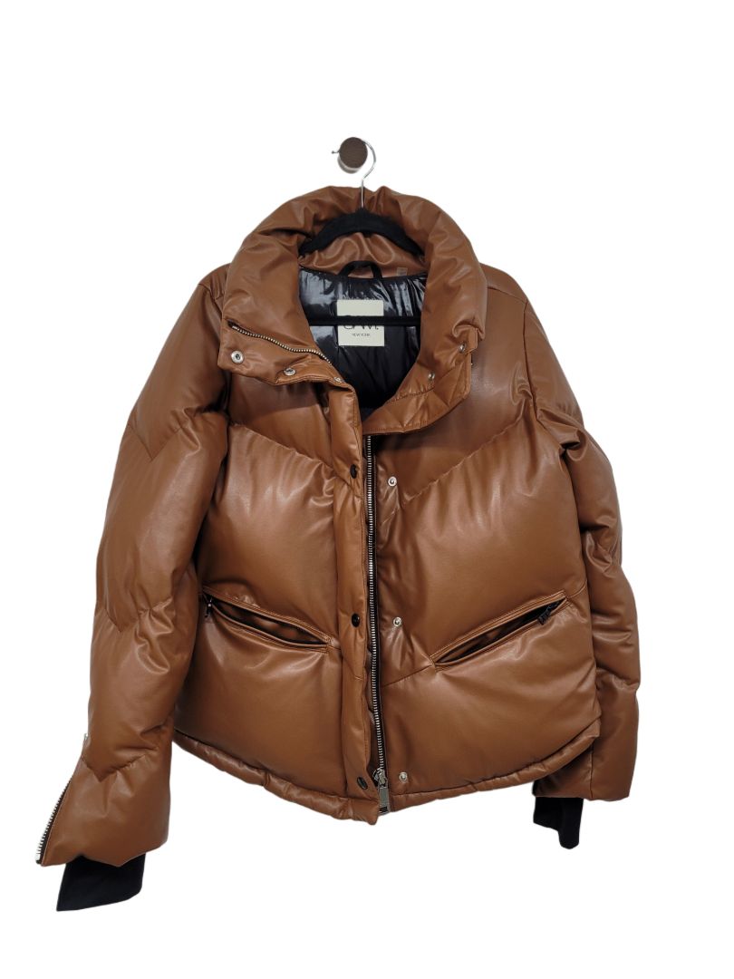 Brown Sam new york Vegan leather isabel jacket, L